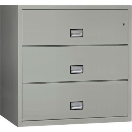PHOENIX SAFE INTERNATIONAL Phoenix Safe Lateral 44" 3-Drawer Fire and Water Resistant File Cabinet, Light Gray - LAT3W44LG LAT3W44LG